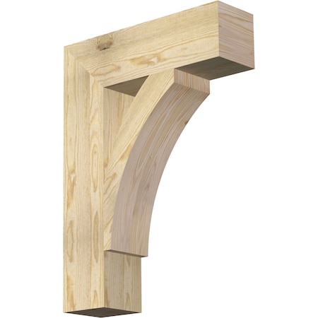 Ekena Millwork Thorton Block Rough Sawn Bracket, Douglas Fir, 6"W x 22"D x 30"H BKT06X22X30THR05RDF